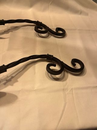 2 candelabros pared - forja metal