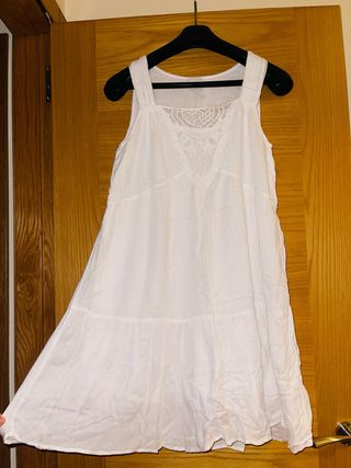 Vestido blanco algodón