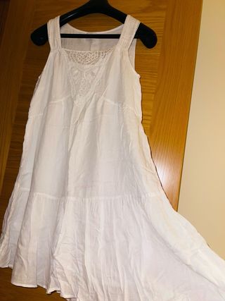 Vestido blanco algodón
