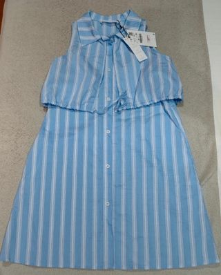Vestido Zara rayas azul blanco