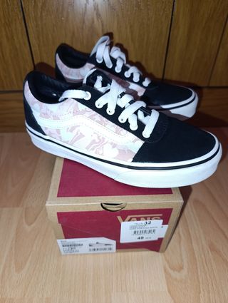 Vans niña - zapatillas rosa y negras
