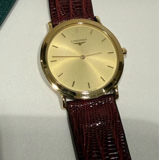 Longines Orologio Oro - Cinturino Marrone