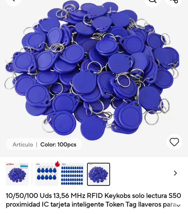 Lector/Copiador RFID Portátil + 150 tarjetas 