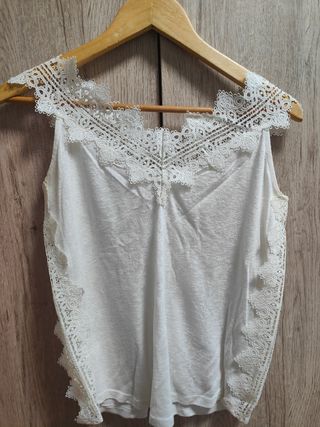 Blusa blanca encaje