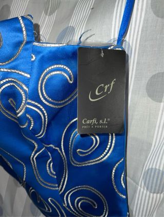 Top azul y plata - Talla M