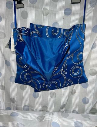 Top azul y plata - Talla M