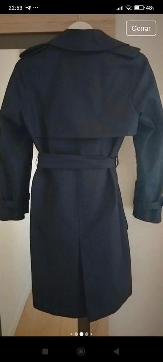 Gabardina Mango azul