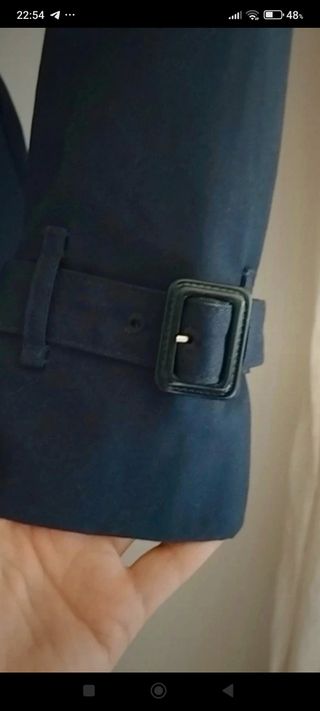 Gabardina Mango azul