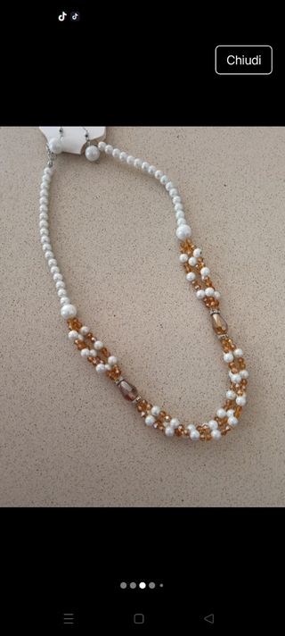 Collana e orecchini perle