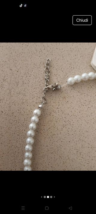 Collana e orecchini perle