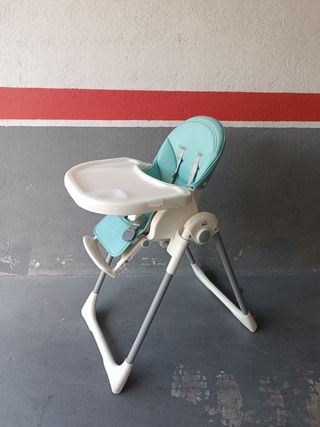 Trona bebé plegable, turquesa