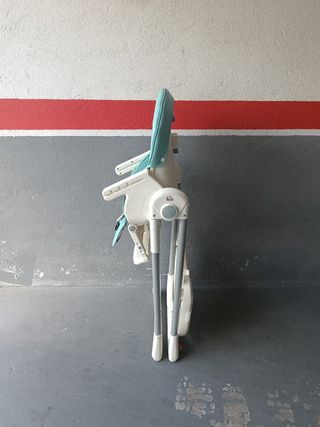 Trona bebé plegable, turquesa