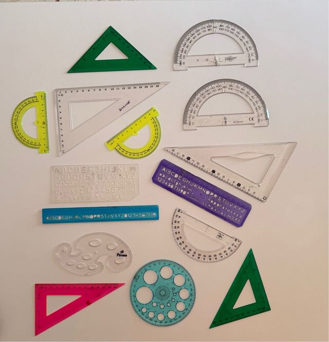 Reglas, transportadores y plantillas