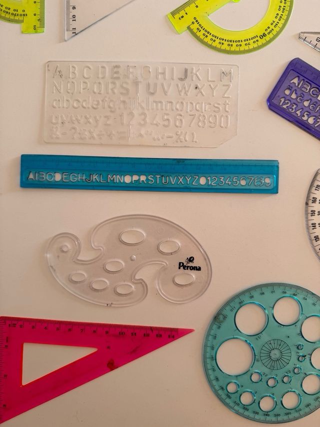 Reglas, transportadores y plantillas