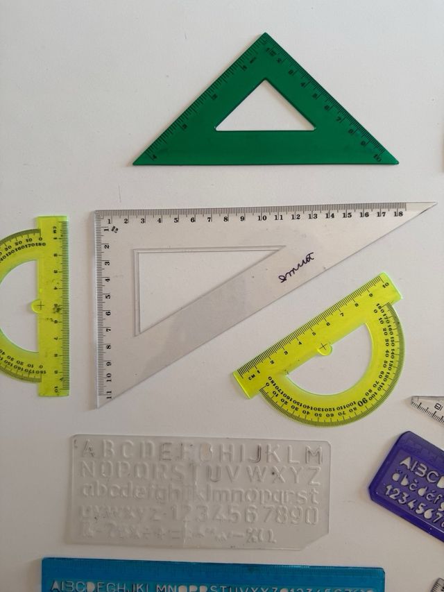 Reglas, transportadores y plantillas