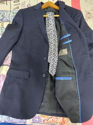 Traje azul marino hombre + corbata Talla S-M