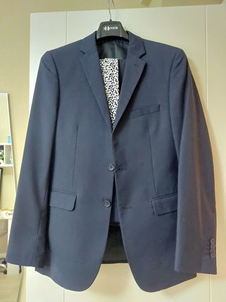 Traje azul marino hombre + corbata Talla S-M
