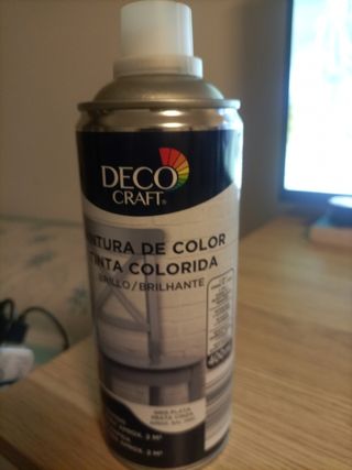 Spray pintura gris plata DecoCraft