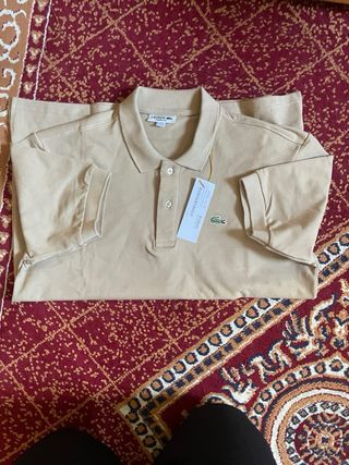 Polo Lacoste Beige M Nuova