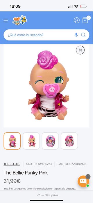 Muñeca Bellie Punk Pink 