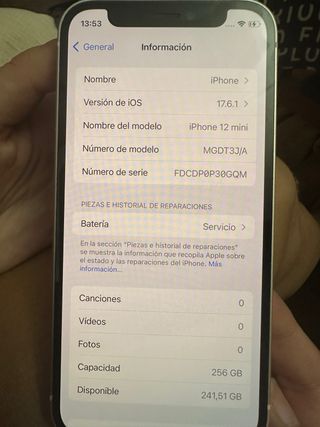 iPhone 12 mini 256Gb bianco