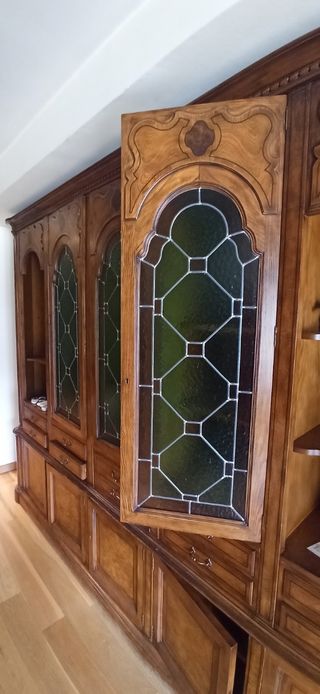 URGENTE! Mueble librero antiguo madera maciza