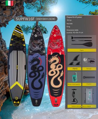 Tavola SUP Gonfiabile Paddle Board 350x84x15 Surf