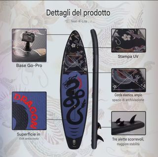 Tavola SUP Gonfiabile Paddle Board 350x84x15 Surf