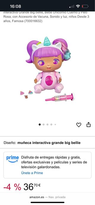 Muñeca Bellie Rosie Rainbow
