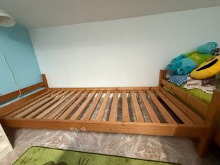 Cama madera niños - 1ud + 1 colchón