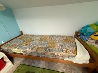 Cama madera niños - 1ud + 1 colchón