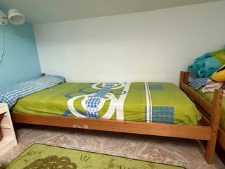 Cama madera niños - 1ud + 1 colchón