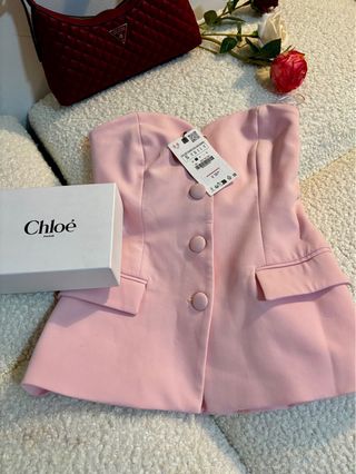 -Top rosa palo, talla S nuevo con etiqueta