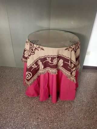 Mesa camilla cristal redonda