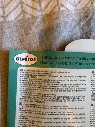 Hamaca baño bebé Olmitos - 0m+