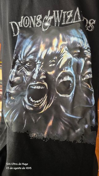 T-shirt Demons & Wizards XL - Preta