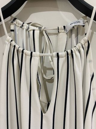 Vestido rayas blanco-negro XS-S.
