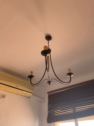 Lámpara vintage 3 brazos metal