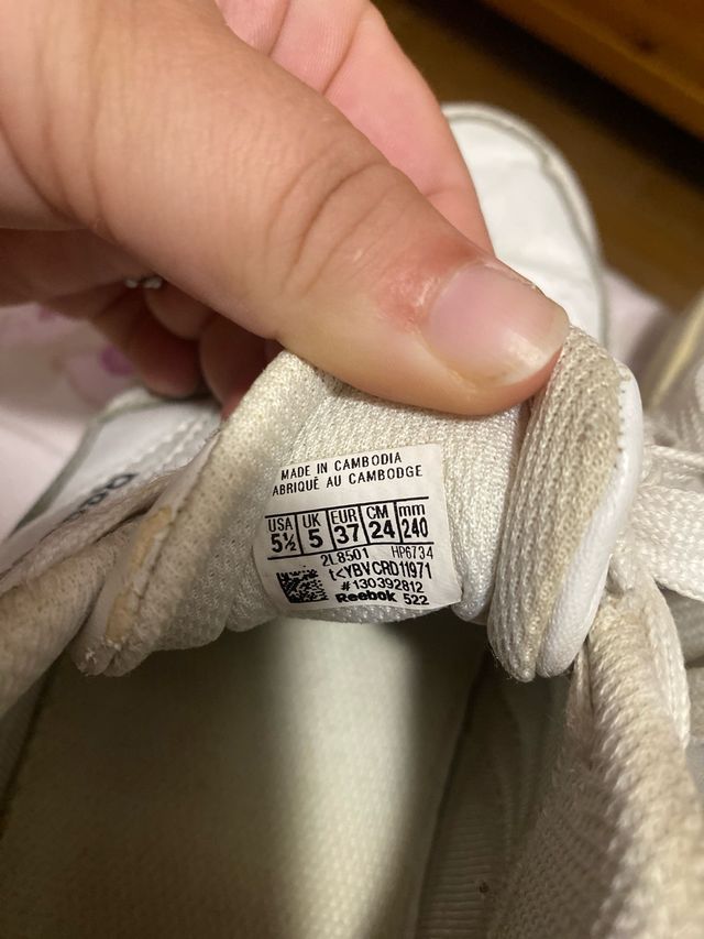 Zapatillas Reebok blancas y verdes