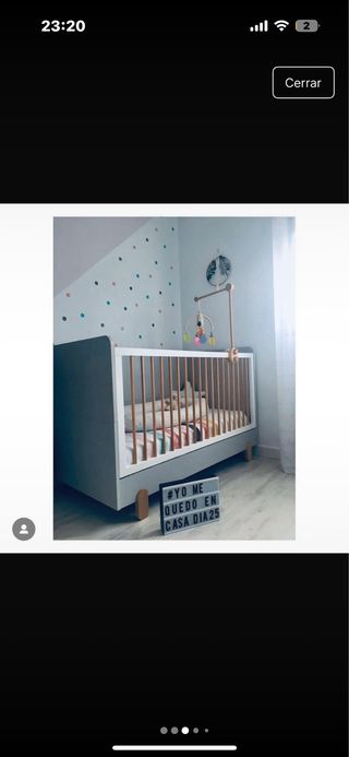 Cama bebé - Gris - Perfecto estado