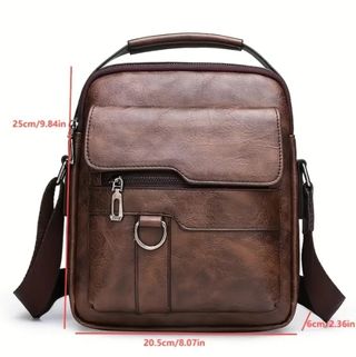 Bolso bandolera marrón hombre