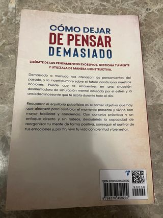 Libro Cómo Dejar de Pensar Demasiado