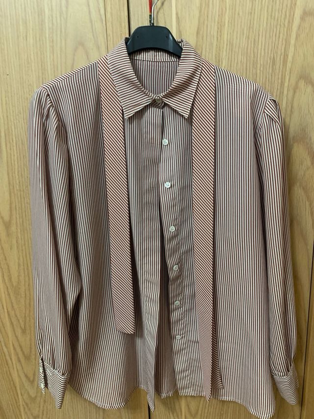 Blusa rayas marrón L -M
