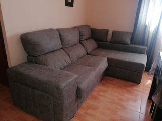 Sofá 3 plazas gris - tela