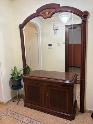 Mueble espejo madera - Entrada