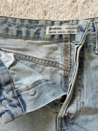 Mini Falda Vaquera Stradivarius - Azul