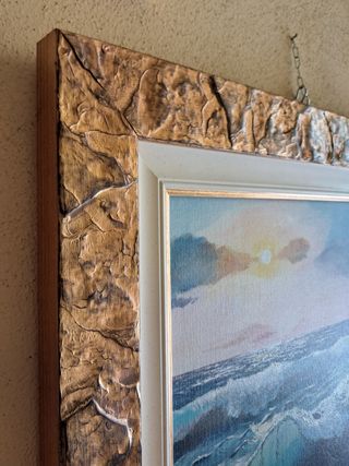 Quadro olio su tela, cornice oro