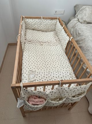 Cuna bebé Ikea + sábanas Zara Home