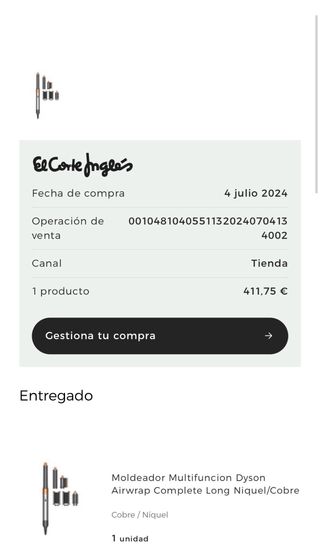 Dyson Airwrap Styler Azul/Dorado