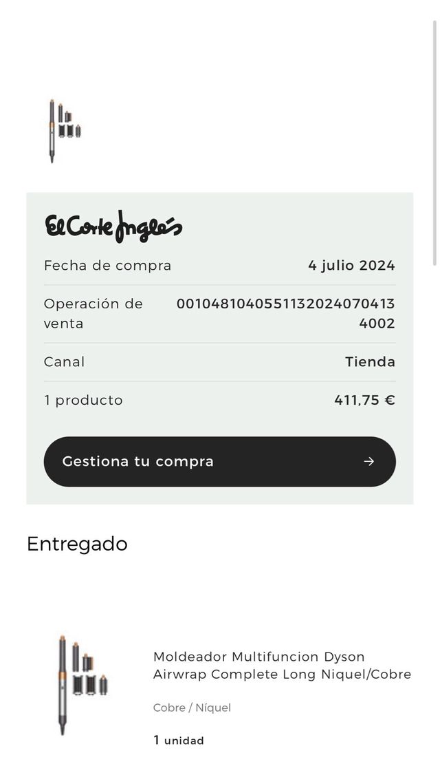 Dyson Airwrap Styler Azul/Dorado